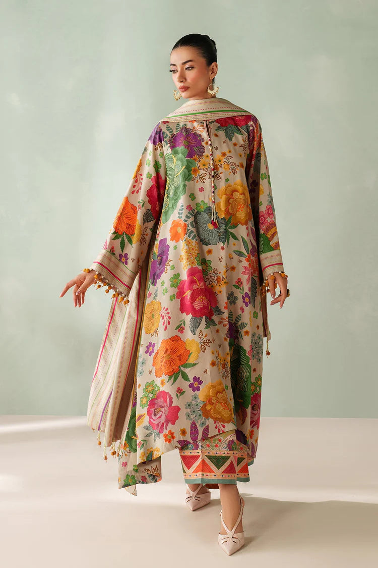 BAROQUE-3PC VISCOSE PRINTED SHIRT WITH VISCOSE PRINTED DUPATTA AND TROUSER-ADR-2636