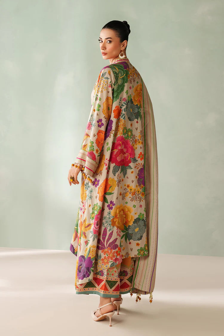 BAROQUE-3PC VISCOSE PRINTED SHIRT WITH VISCOSE PRINTED DUPATTA AND TROUSER-ADR-2636