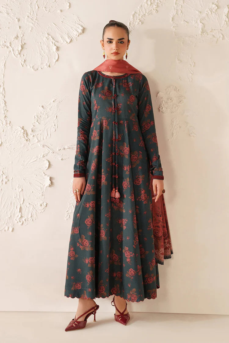 BAROQUE-3PC VISCOSE PRINTED SHIRT WITH VISCOSE PRINTED DUPATTA AND TROUSER-ADR-2640