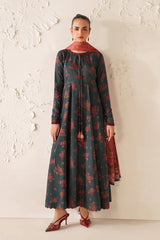 BAROQUE-3PC VISCOSE PRINTED SHIRT WITH VISCOSE PRINTED DUPATTA AND TROUSER-ADR-2640
