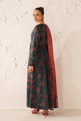 BAROQUE-3PC VISCOSE PRINTED SHIRT WITH VISCOSE PRINTED DUPATTA AND TROUSER-ADR-2640