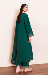 SERAN-3PC DHANAK EMBROIDERED SHIRT WITH SILK EMBROIDERED DUPATTA AND TROUSER-ADR-5196