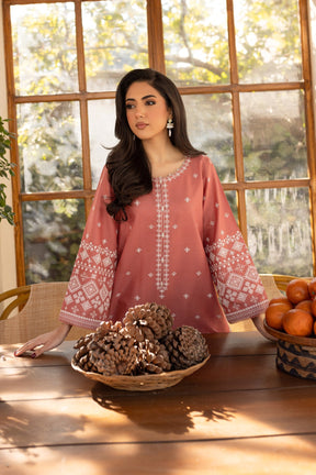 BATIK-2PC LAWN EMBROIDRED SHIRT WITH LAWN EMBROIDRED SLEEVES-ADR-3453