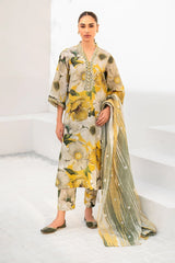 BAROUQE-3PC KARANDI PRINTED SHIRT WITH KARANDI PRINTED DUPATTA AND TROUSER-ADR-2573