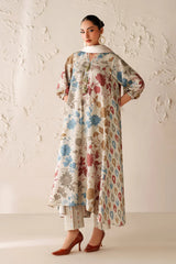 BAROQUE-3PC VISCOSE PRINTED SHIRT WITH VISCOSE PRINTED DUPATTA AND TROUSER-ADR-2641