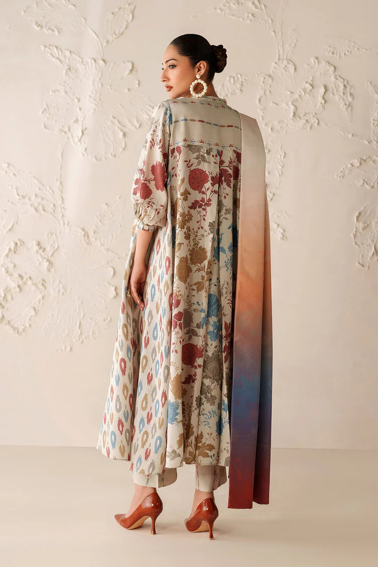 BAROQUE-3PC VISCOSE PRINTED SHIRT WITH VISCOSE PRINTED DUPATTA AND TROUSER-ADR-2641