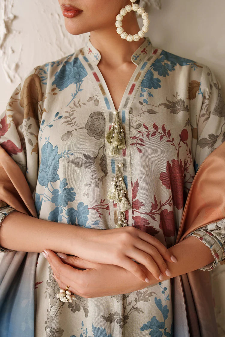 BAROQUE-3PC VISCOSE PRINTED SHIRT WITH VISCOSE PRINTED DUPATTA AND TROUSER-ADR-2641