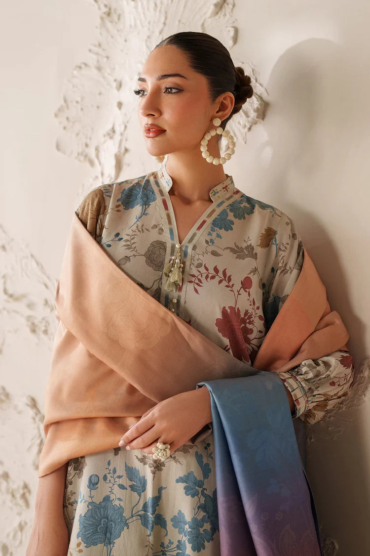 BAROQUE-3PC VISCOSE PRINTED SHIRT WITH VISCOSE PRINTED DUPATTA AND TROUSER-ADR-2641