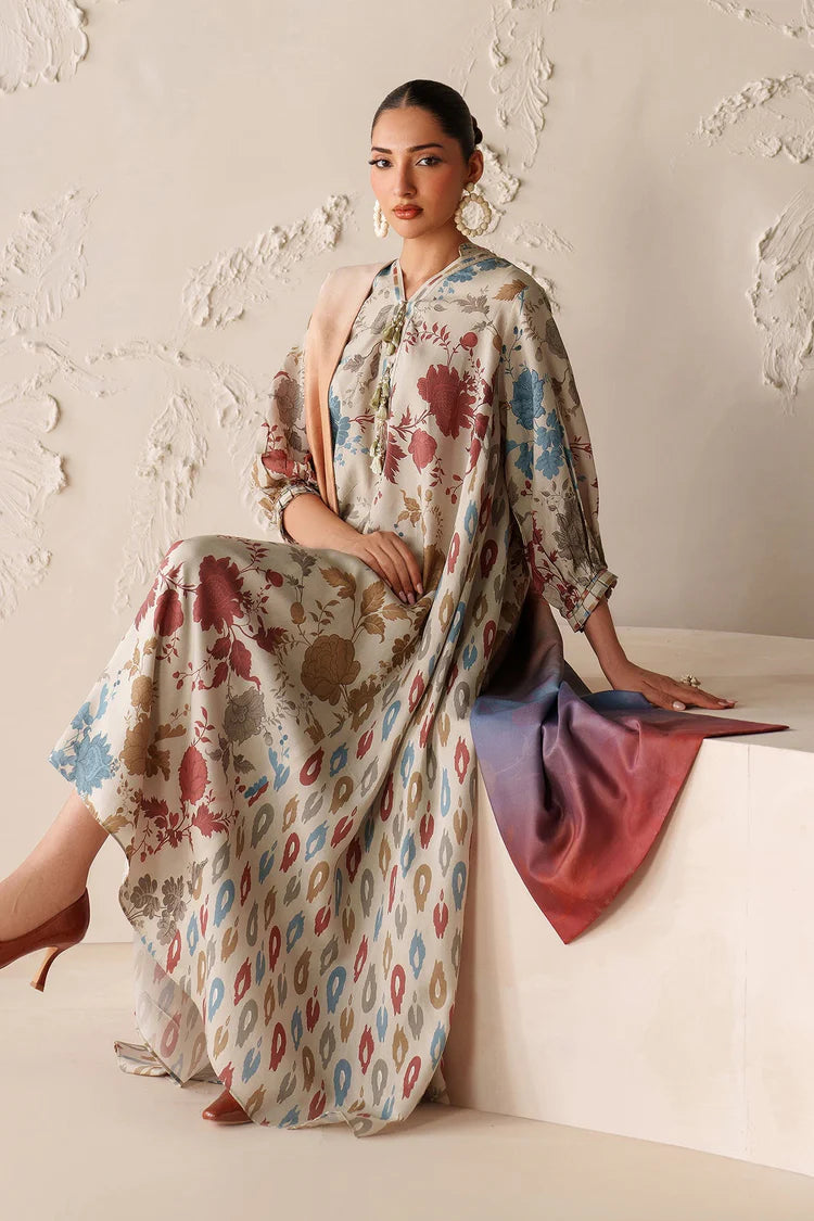 BAROQUE-3PC VISCOSE PRINTED SHIRT WITH VISCOSE PRINTED DUPATTA AND TROUSER-ADR-2641