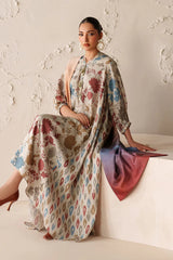 BAROQUE-3PC VISCOSE PRINTED SHIRT WITH VISCOSE PRINTED DUPATTA AND TROUSER-ADR-2641