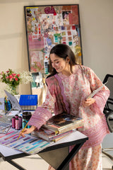 SOBIA NAZIR-3PC LAWN DIGITAL PRINTED EMB SHIRT WITH SILK PRINTED DUPATTA AND PRINTED TROUSER-ADR-056