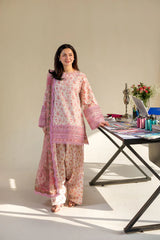 SOBIA NAZIR-3PC LAWN DIGITAL PRINTED EMB SHIRT WITH SILK PRINTED DUPATTA AND PRINTED TROUSER-ADR-056