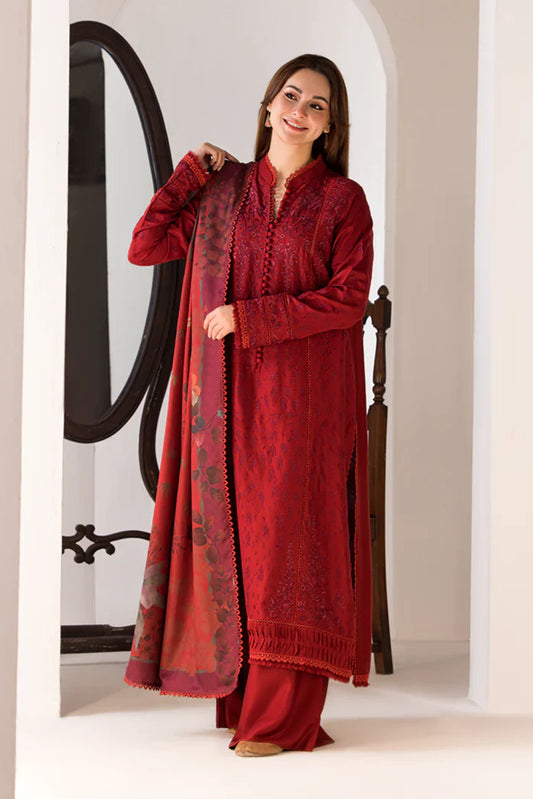 SOBIA NAZIR- 3PC LAWN EMBROIDERED SHIRT WITH MONARK PRINTED DUPATTA AND TROUSER-ADR-3614