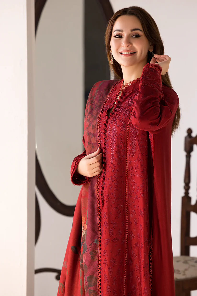 SOBIA NAZIR- 3PC LAWN EMBROIDERED SHIRT WITH MONARK PRINTED DUPATTA AND TROUSER-ADR-3614