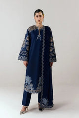 HUSSAIN REHAR-3PC DHANAK EMBROIDERED SHIRT WITH DHANAK EMBROIDERED DUPATTA AND TROUSER-ADR-5245