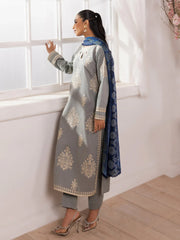 MOHAGNI-3PC LAWN EMBROIDERED SHIRT WITH MONARK PRINTED DUPATTA AND TROUSER-ADR-3741