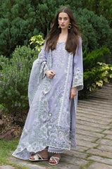 MUSHQ-3PC LAWN EMBROIDERED SHIRT WITH KHADDI NET EMB DUPATTA AND TROUSER-ADR-4804