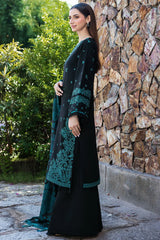 BATIK-3PC KHADDAR EMBROIDERED SHIRT WITH COURTRAI PRINTED SHAWL AND TROUSER-ADR-4391