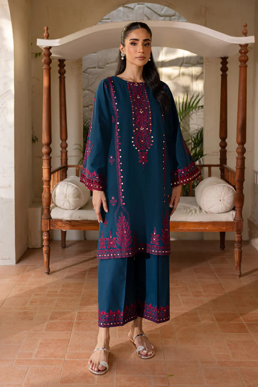 BATIK-2PC SEQUIN EMBROIDERED SHIRT WITH SEQUIN EMBROIDERED TROUSER-ADR-3352