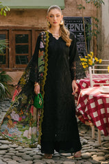 MAHNUR-3PIECE LAWN EMBROIDERED SHIRT WITH CHIFFON PRINTED DUPATTA AND TROUSER-ADR-4662