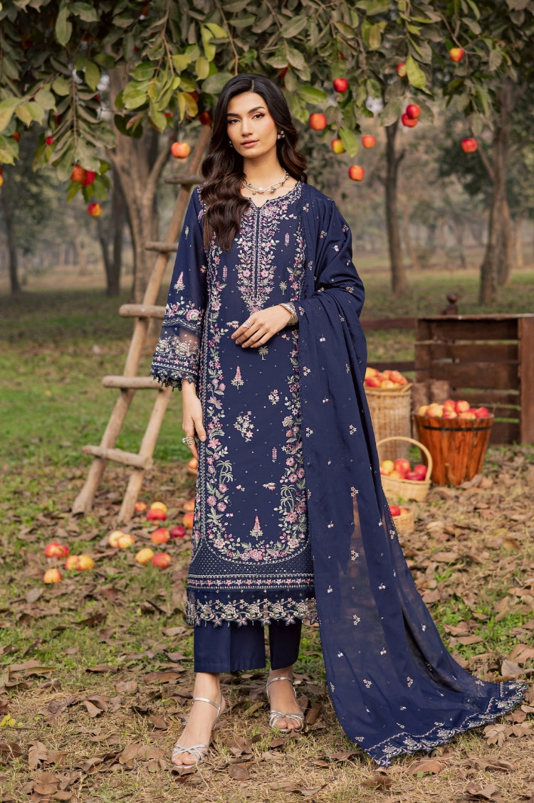 BATIK-3PIECE LAWN SEQUIN EMBROIDERED SHIRT WITH CHIFFON EMBROIDERED DUPATTA AND TROUSER-ADR-4829