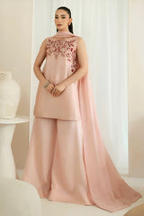 KAIDA-3PC-RAW SILK HAND EMBELLISHED SHIRT EMBROIDRED SOFT SILKDUPATTA AND RAW SILK EMBROIDERED TROUSER-ADR-5165