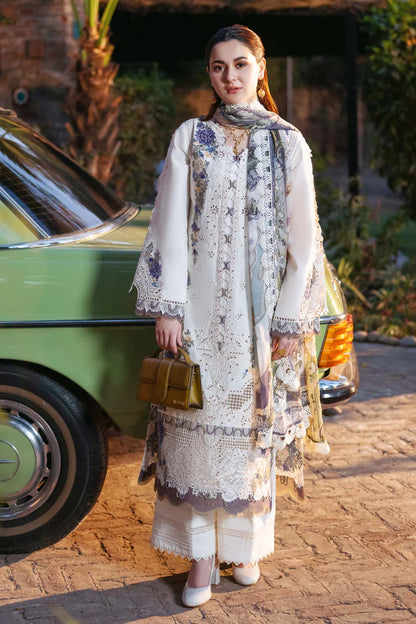 JADE - 3PC LAWN EMBROIDERED SHIRT WITH CHIFFON PRINTED DUPATTA AND TROUSER-ADR-3821