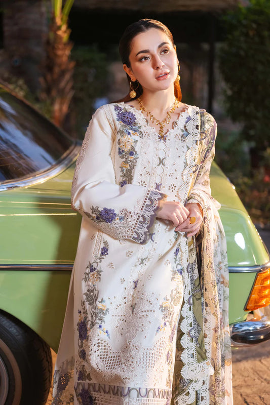 JADE - 3PC LAWN EMBROIDERED SHIRT WITH CHIFFON PRINTED DUPATTA AND TROUSER-ADR-3821