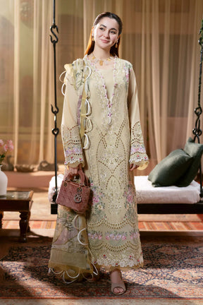 JADE - 3PC LAWN EMBROIDERED SHIRT WITH CHIFFON PRINTED DUPATTA AND TROUSER-ADR-3816
