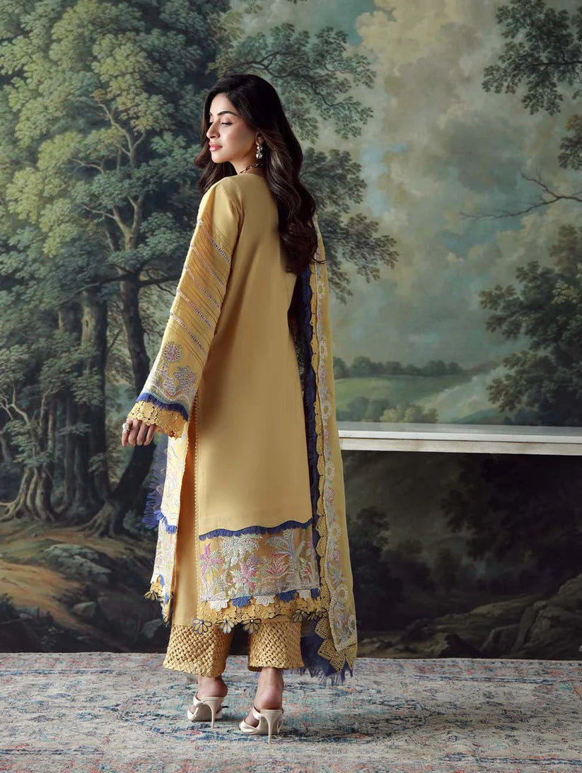 JADE - 3PC LAWN HEAVY EMBROIDERED SHIRT WITH CHIFFON EMBROIERED DUPATTA AND TROUSER-ADR-3802