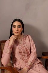BATIK-2PIECE DHANAK EMBROIDERED SHIRT WITH DHANAK EMB TROUSER-ADR-15017
