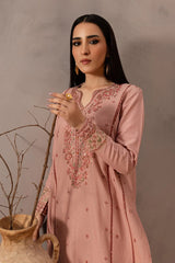 BATIK-2PIECE DHANAK EMBROIDERED SHIRT WITH DHANAK EMB TROUSER-ADR-15017