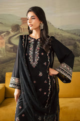 BATIK-3PC DHANAK EMBROIDERED SHIRT WITH CHIFFON EMBROIDERED DUPATTA AND TROUSER-ADR-4274