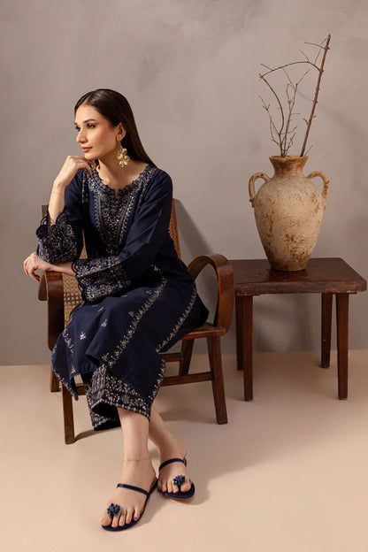 BATIK-2PC SEQUIN LAWN EMBROIDERED SHIRT WITH SEQUIN LAWN EMBROIDERED TROUSER-ADR-3475