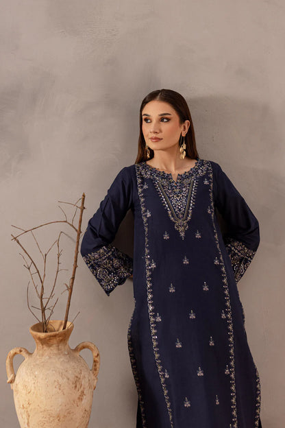 BATIK-2PC SEQUIN LAWN EMBROIDERED SHIRT WITH SEQUIN LAWN EMBROIDERED TROUSER-ADR-3475