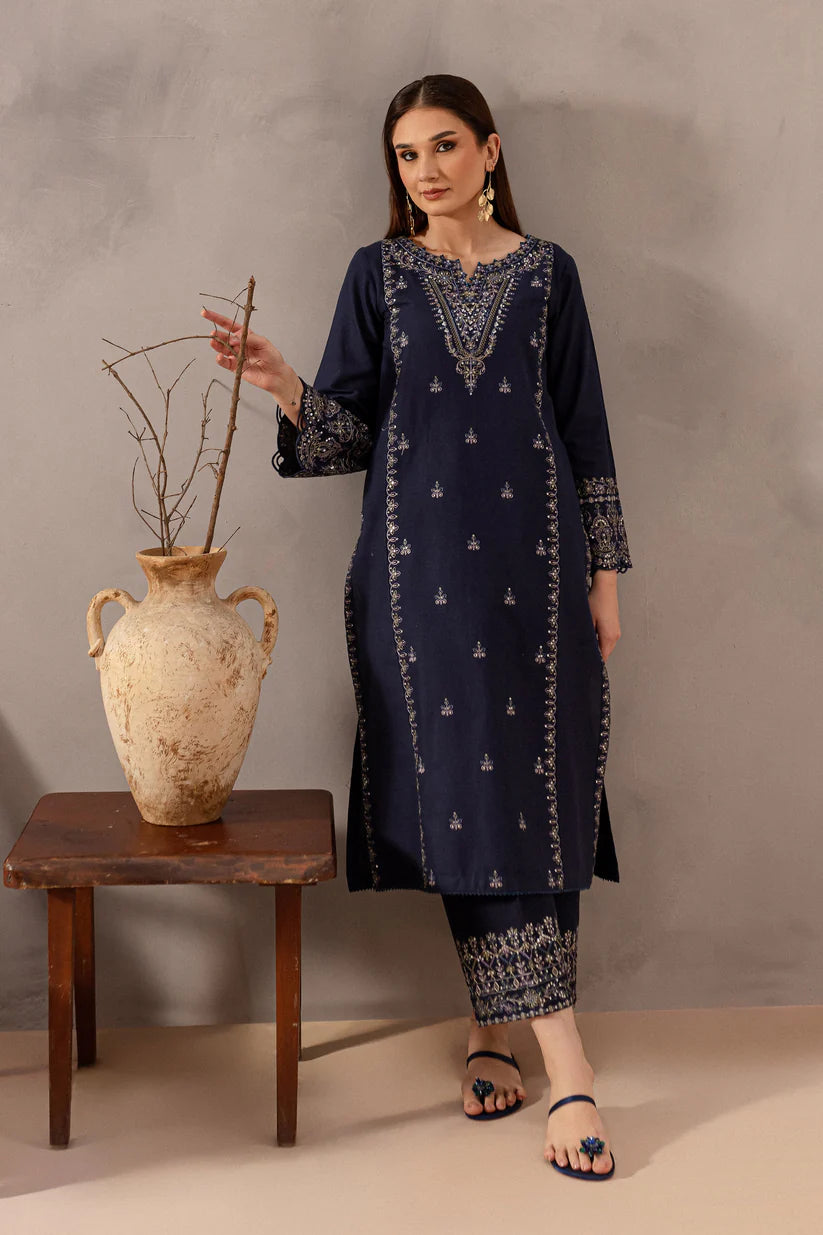BATIK-2PC SEQUIN LAWN EMBROIDERED SHIRT WITH SEQUIN LAWN EMBROIDERED TROUSER-ADR-3475