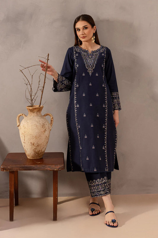 BATIK-2PC SEQUIN LAWN EMBROIDERED SHIRT WITH SEQUIN LAWN EMBROIDERED TROUSER-ADR-3475