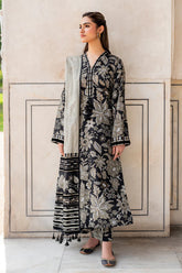 BAROUQUE- 3PC KARANDI PRINTED SHIRT WITH KARANDI PRINTED DUAPTTA AND TROUSER -ADR-1051-A