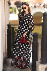 MARIA.B-3PC LAWN PRINTED EMB SHIRT WITH SILK PRINTED DUPATTA AND PRINTED TROUSER-ADR-072