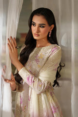 IZNIK-3PC LAWN DIGITAL PRINTED EMB SHIRT WITH SILK TYE&DYE EMB DUPATTA AND PRINTED TROUSER-ADR-027