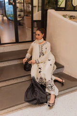 MIRANA-3PC DHANAK EMBROIDERED SHIRT WITH BAMBER TYE&DYE CHIFFON DUPATTA AND TROUSER-ADR-4249