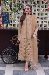 RANG RASIYA-3PC LAWN EMBROIDERED SHIRT WITH KHAADI NET EMBROIDRERD DUPATTA & TROUSER-ADR-3784