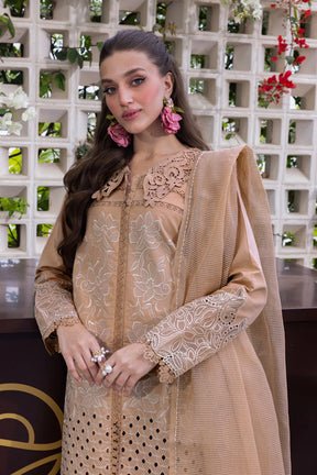 RANG RASIYA-3PC LAWN EMBROIDERED SHIRT WITH KHAADI NET EMBROIDRERD DUPATTA & TROUSER-ADR-3784