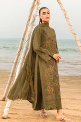 RANG RASIYA-3PC LAWN EMBROIDERED SHIRT WITH KHADDI NET EMBROIDERED DUPATTA & TROUSER-ADR-4514