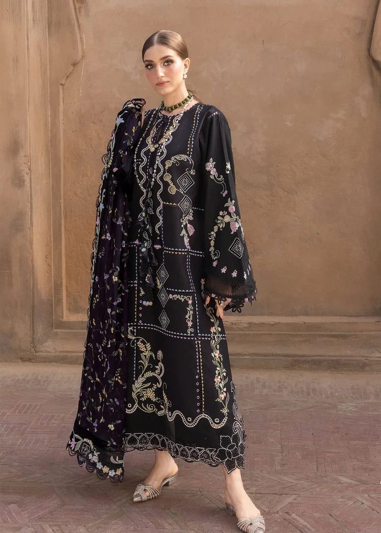 CRIMSON-3PC DHANAK EMBROIDERED SHIRT WITH WOOL PRINTED EMB SHAWL AND TROUSER-ADR-5148