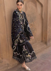 CRIMSON-3PC DHANAK EMBROIDERED SHIRT WITH WOOL PRINTED EMB SHAWL AND TROUSER-ADR-5148