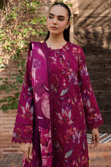 BAROQUE-3PC KHADDAR PRINTED SHIRT WITH KHADDAR PRINTED DUPATTA AND PRINT TROUSER-ADR-2646