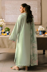 IZEL-3PC LAWN EMBROIDERED SHIRT WITH CHIFFON PRINT DUPATTA AND EMB TROUSER-ADR-4825