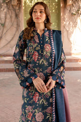 BAROQUE-3PC KHADDAR PRINTED SHIRT WITH KHADDAR PRINTED DUPATTA AND PRINT TROUSER-ADR-2647