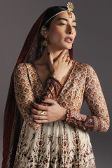 ZARA SHAH JAHAN-3PC DIGITAL PRINTED FROCK WITH SILK PRINTED DUPATTA & DYED TROUSER-ADR-068